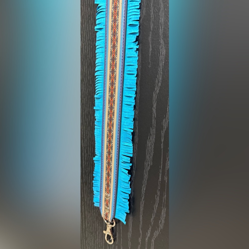 NEW Wide Fringe Aztec Purse Strap Guitar Strap - Picture 2 of 2